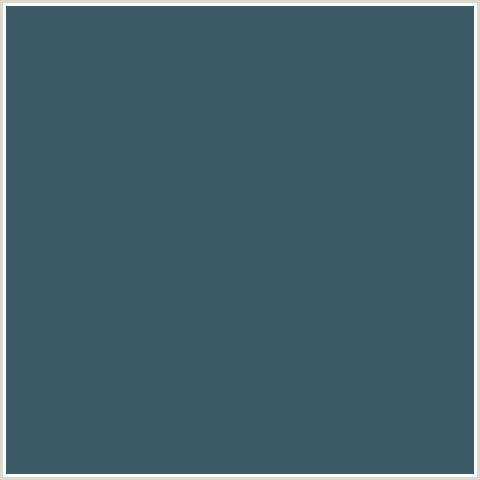 3B5B68 Hex Color Image (LIGHT BLUE, WILLIAM)