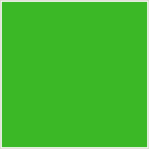 3BB826 Hex Color Image (FOREST GREEN, GREEN)