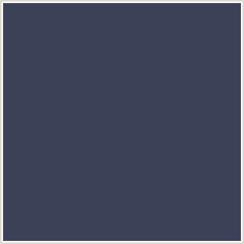 3C4157 Hex Color Image (BLUE, BRIGHT GRAY)