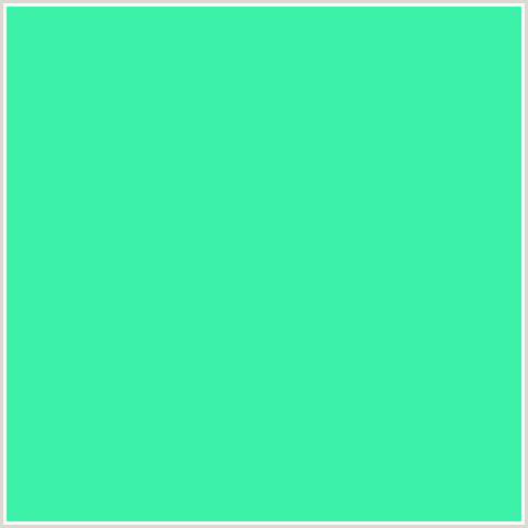 3CF2A9 Hex Color Image (BRIGHT TURQUOISE, GREEN BLUE)