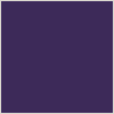 3D2A59 Hex Color Image (BLUE VIOLET, BOSSANOVA)