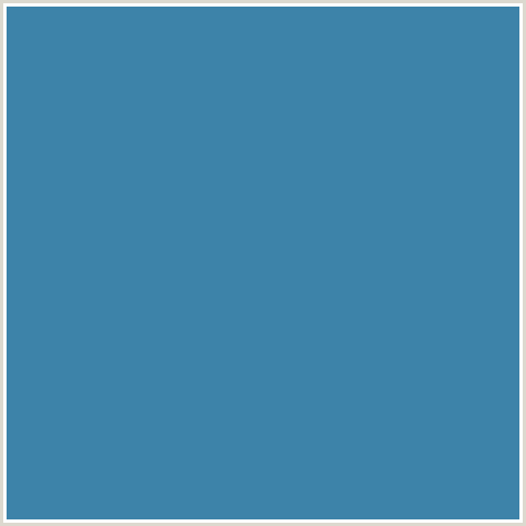 3D83A9 Hex Color Image (BLUE, STEEL BLUE)