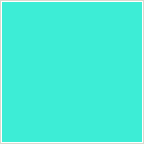 3DEDD6 Hex Color Image (BLUE GREEN, PICTON BLUE)