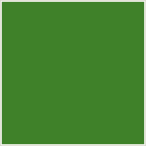 3E8129 Hex Color Image (FOREST GREEN, GREEN)