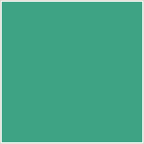 3EA384 Hex Color Image (BLUE GREEN, OCEAN GREEN)