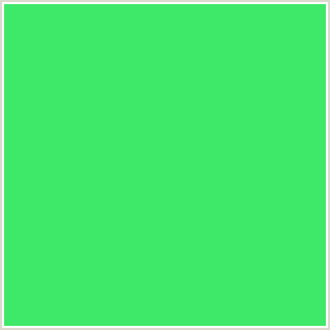 3EE868 Hex Color Image (GREEN, MALACHITE)