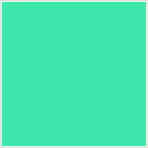 3EE8AC Hex Color Image (GREEN BLUE, TURQUOISE)
