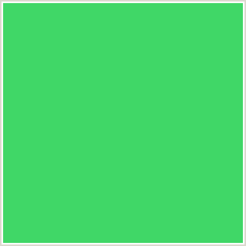 40D767 Hex Color Image (EMERALD, GREEN)