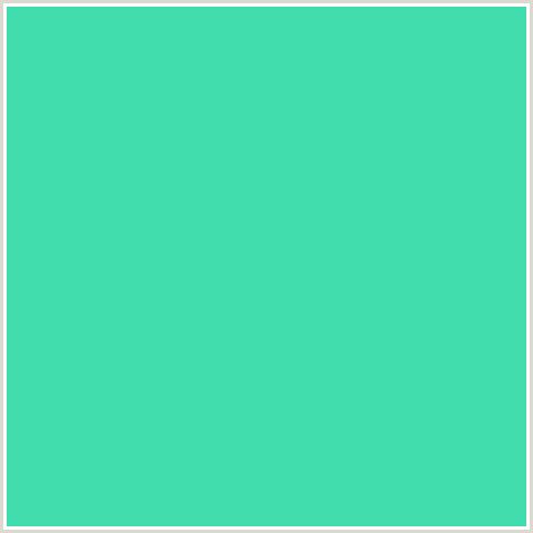 41DDAD Hex Color Image (BLUE GREEN, TURQUOISE)