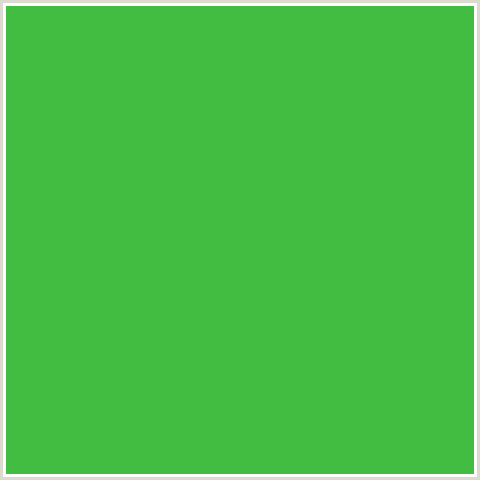 42BD41 Hex Color Image (APPLE, GREEN)