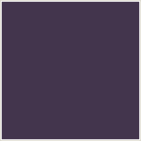 43354D Hex Color Image (VIOLET BLUE, VOODOO)