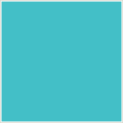 43BFC7 Hex Color Image (LIGHT BLUE, PELOROUS)