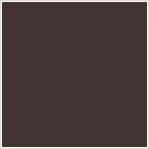 443333 Hex Color Image (RED, WOODY BROWN)