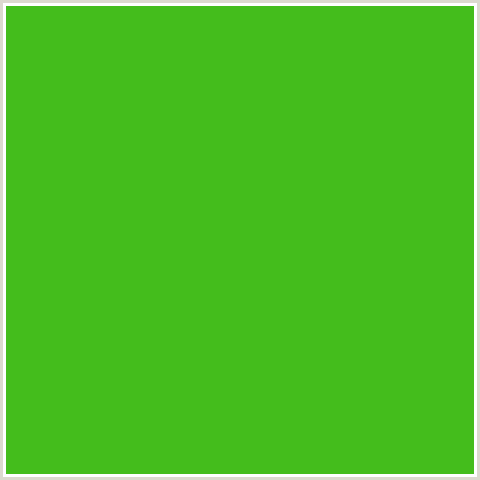 44BD1C Hex Color Image (GREEN, LIMA)