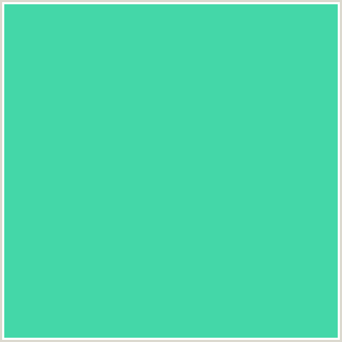 44D7A8 Hex Color Image (BLUE GREEN, SHAMROCK)