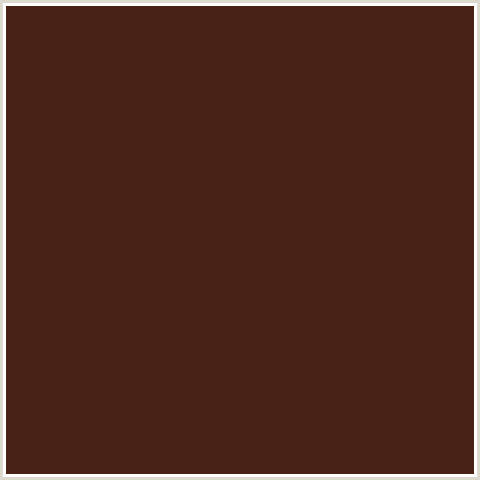 472216 Hex Color Image (BROWN DERBY, RED ORANGE)