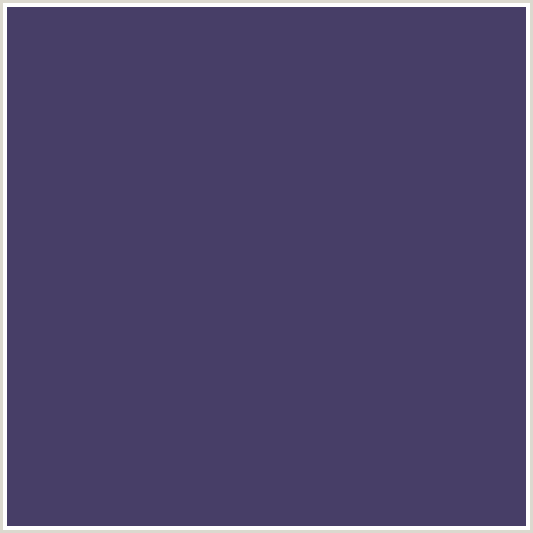 473E67 Hex Color Image (BLUE VIOLET, MULLED WINE)