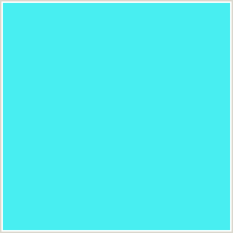 48EEF1 Hex Color Image (LIGHT BLUE, TURQUOISE BLUE)