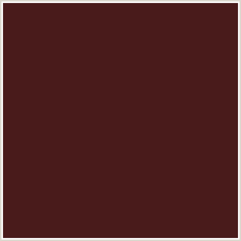 491B1B Hex Color Image (COCOA BEAN, RED)