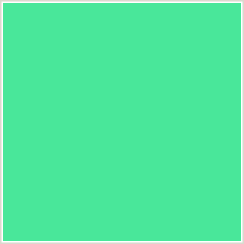 49E79A Hex Color Image (GREEN BLUE, SHAMROCK)