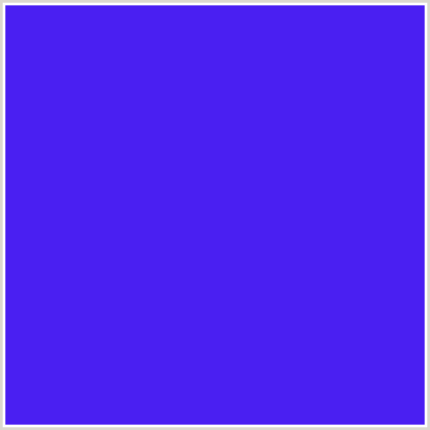 4A1FF2 Hex Color Image (BLUE VIOLET, ELECTRIC VIOLET)