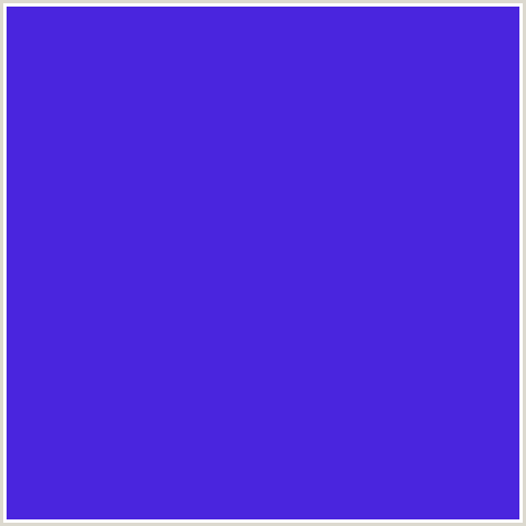 4A25DE Hex Color Image (BLUE VIOLET, PURPLE HEART)