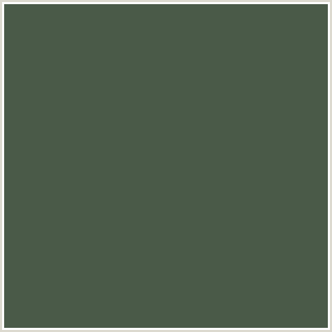 4A5A48 Hex Color Image (GRAY ASPARAGUS, GREEN)