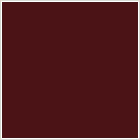 4B1313 Hex Color Image (PACO, RED)