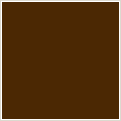 4B2803 Hex Color Image (BRACKEN, BROWN, ORANGE)