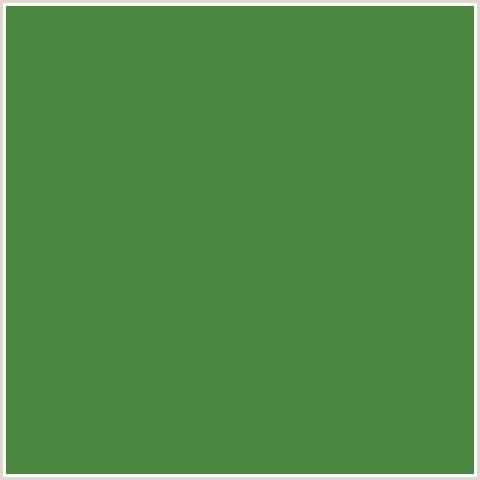 4B8740 Hex Color Image (FERN GREEN, GREEN)