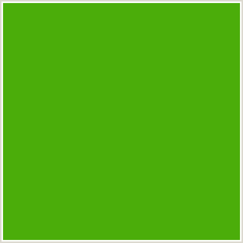 4BAD0A Hex Color Image (CHRISTI, GREEN)