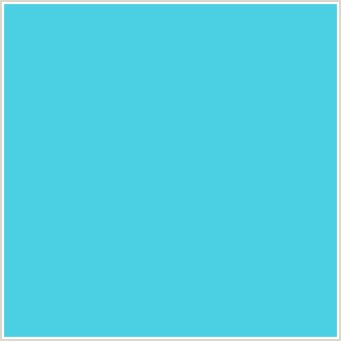 4BCFE3 Hex Color Image (LIGHT BLUE, PICTON BLUE)