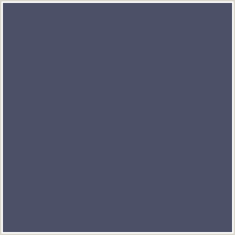 4C5067 Hex Color Image (BLUE, TROUT)