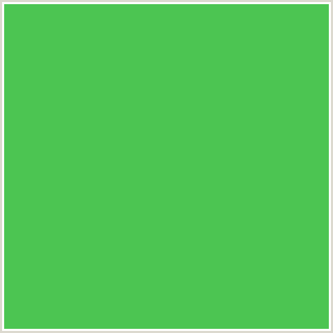 4CC552 Hex Color Image (EMERALD, GREEN)