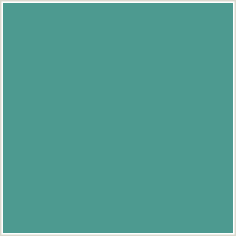 4D9A90 Hex Color Image (BLUE GREEN, BREAKER BAY)