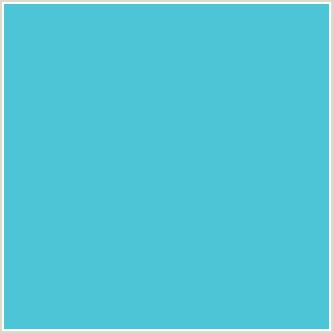 4DC5D6 Hex Color Image (LIGHT BLUE, VIKING)