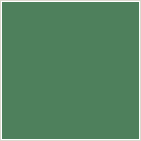 4E805C Hex Color Image (GREEN, SPRING LEAVES)
