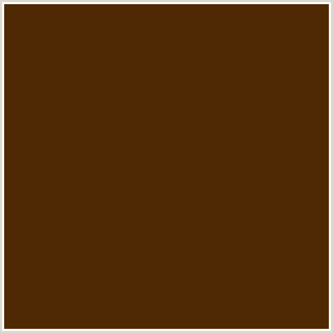 4F2903 Hex Color Image (BRACKEN, BROWN, ORANGE)