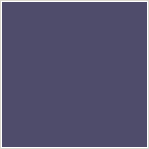 4F4C6B Hex Color Image (BLUE, MULLED WINE)
