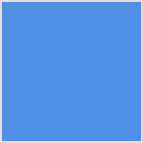 4F8FE5 Hex Color Image (BLUE, CORNFLOWER BLUE)