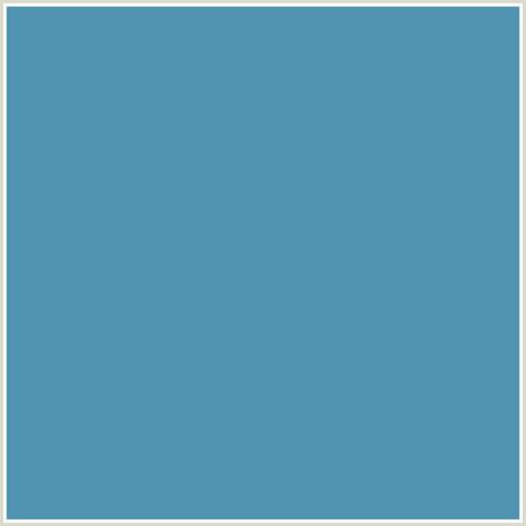 4F93B1 Hex Color Image (HIPPIE BLUE, LIGHT BLUE)