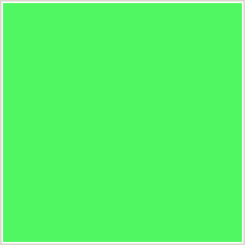 51F762 Hex Color Image (GREEN)