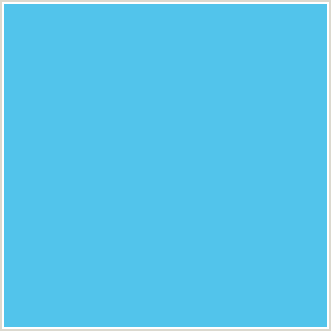 52C4EB Hex Color Image (LIGHT BLUE, PICTON BLUE)