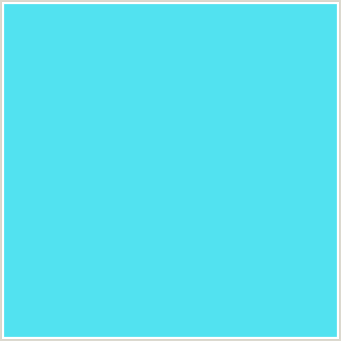 52E2F0 Hex Color Image (LIGHT BLUE, TURQUOISE BLUE)