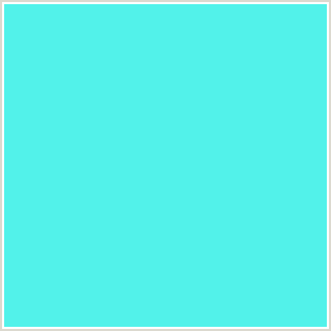 52F2EA Hex Color Image (AQUA, LIGHT BLUE, TURQUOISE BLUE)