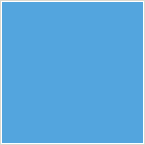 53A5DE Hex Color Image (BLUE, HAVELOCK BLUE)