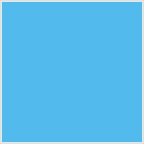 53BAEE Hex Color Image (BLUE, PICTON BLUE)
