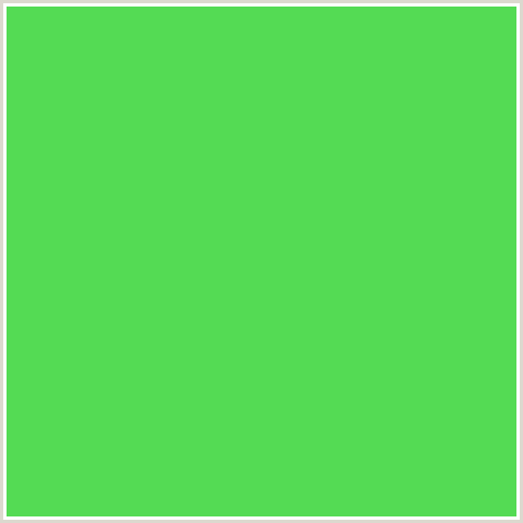54DB54 Hex Color Image (GREEN, PASTEL GREEN)
