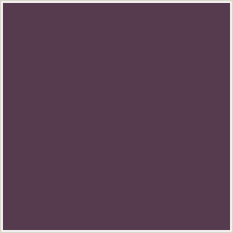 563B4E Hex Color Image (DEEP PINK, EGGPLANT, FUCHSIA, FUSCHIA, HOT PINK, MAGENTA)