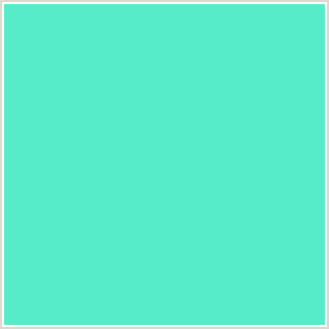 56ECC8 Hex Color Image (BLUE GREEN, TURQUOISE BLUE)
